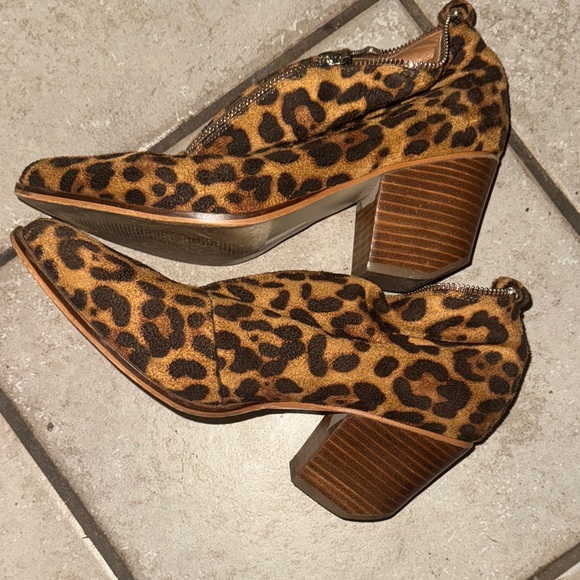 BEAST FASHION Leopard Print Ankle Booties - Picture 4 of 8